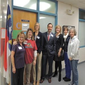 From left to right: Janet Pogrzeba, Tonya Baskerville, Karyn Roth, Jeff Roark, Ruth Goodwin, Lois Magee, and Chris Morris Not 